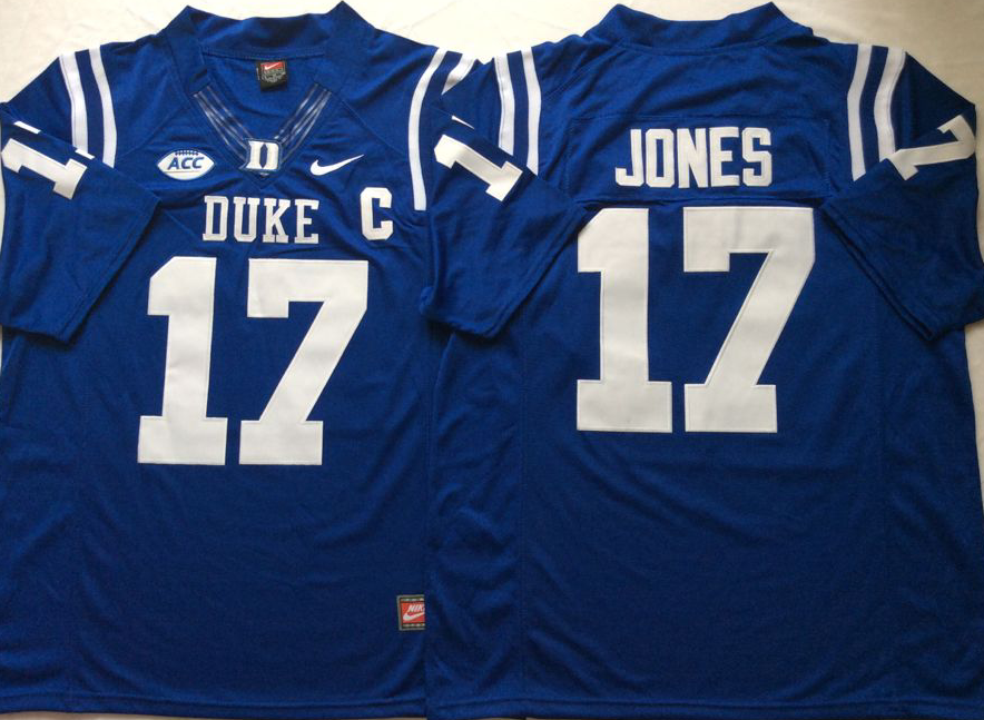 NCAA Men Duke Blue Devils Blue #17 JONES->ncaa teams->NCAA Jersey